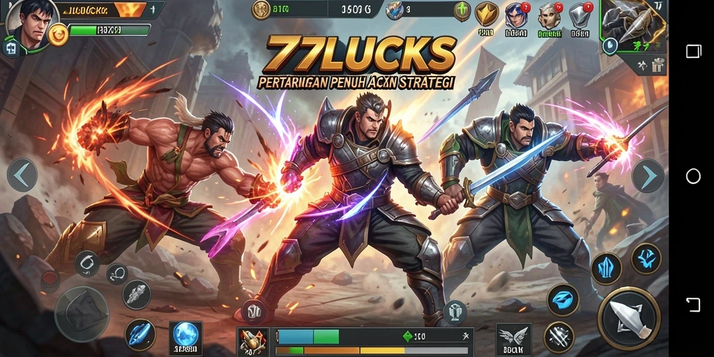 Tampilan gameplay <strong>77LUCKS</strong> yang mendebarkan dalam pertarungan langsung.