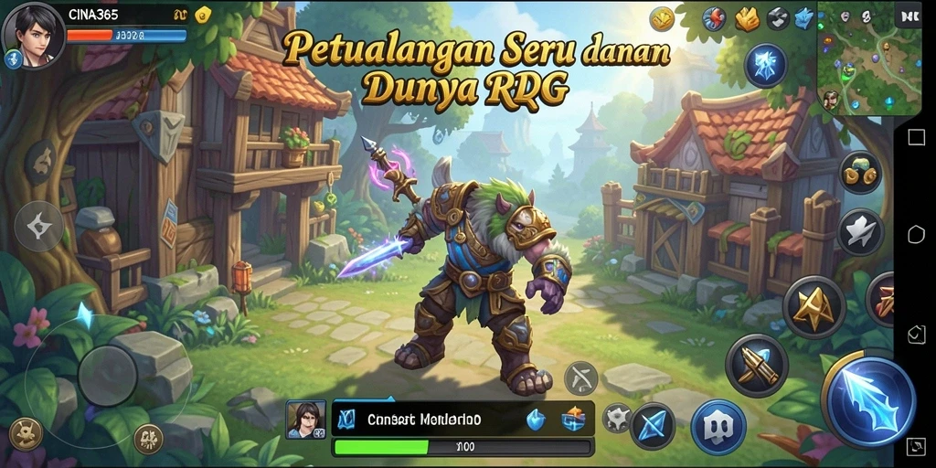 Tampilan gameplay RPG CINA365 yang menarik dan mendebarkan.