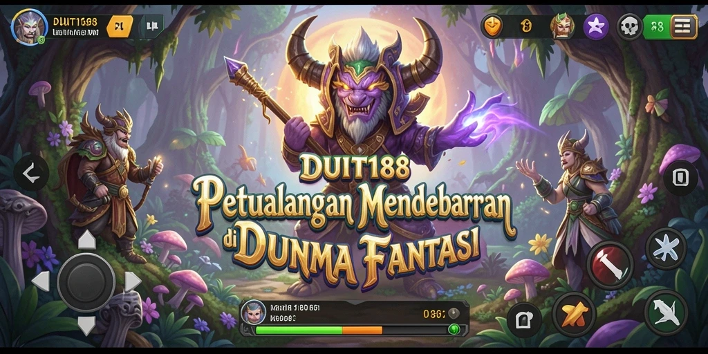 Screenshot gameplay DUIT188 menunjukkan petualangan seru di dunia fantasi.