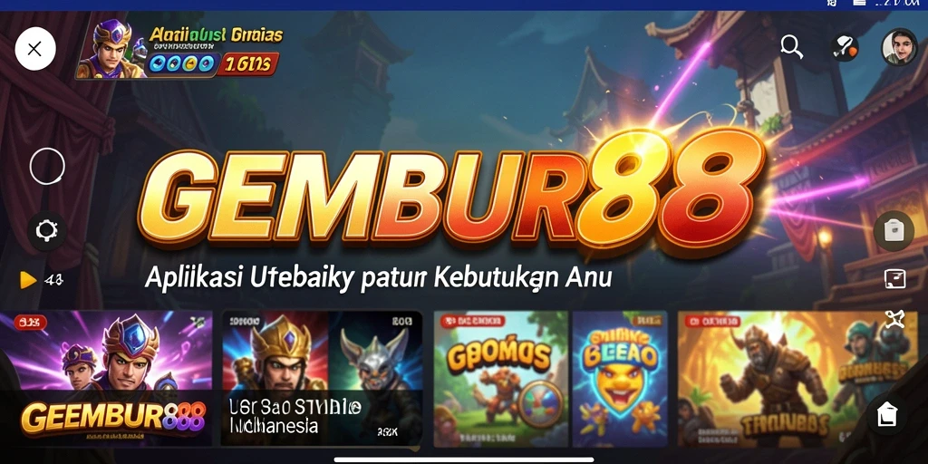 Tampilan antarmuka GEMBUR88 yang intuitif dan menarik.