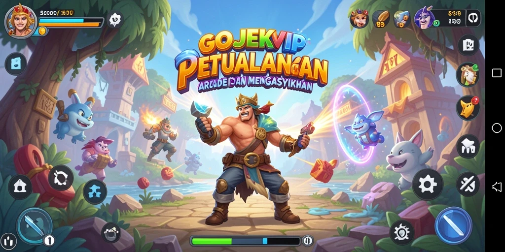Tampilan gameplay seru GOJEKVIP dalam aksi Arcade.