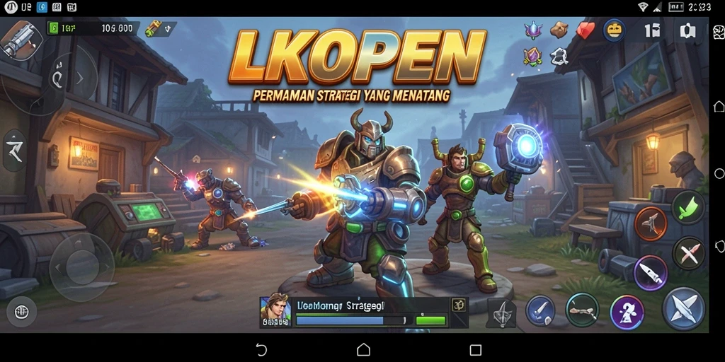 Screenshot gameplay LKOPEN menunjukkan pertarungan strategi yang intens.
