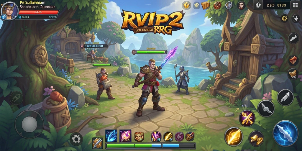 Tampilan gameplay RVIP2 yang penuh aksi dan petualangan RPG.