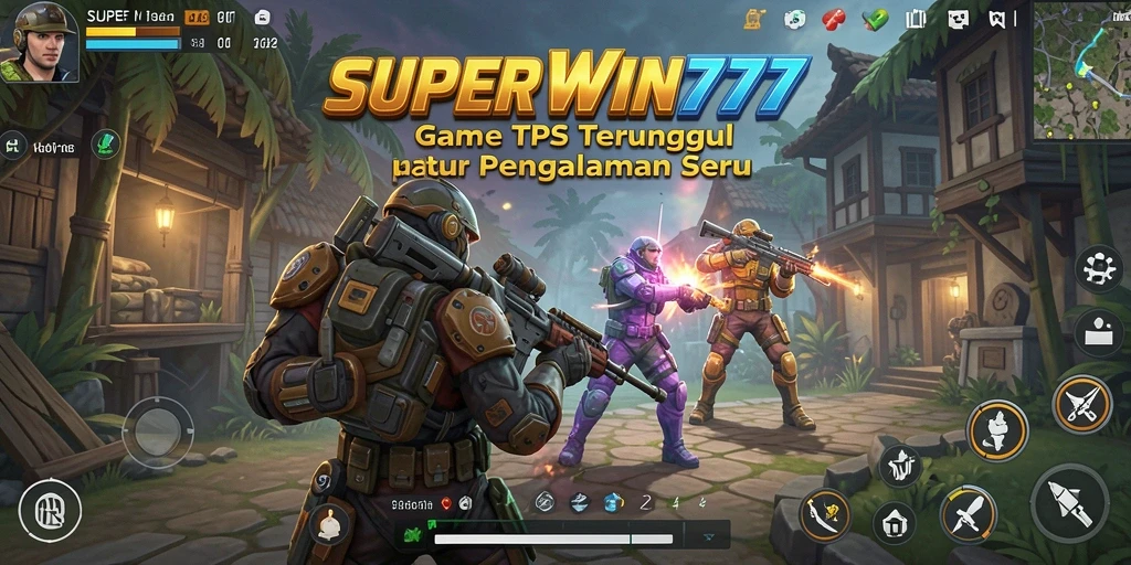 Screenshot SUPERWIN777 menunjukkan aksi seru dalam permainan TPS.