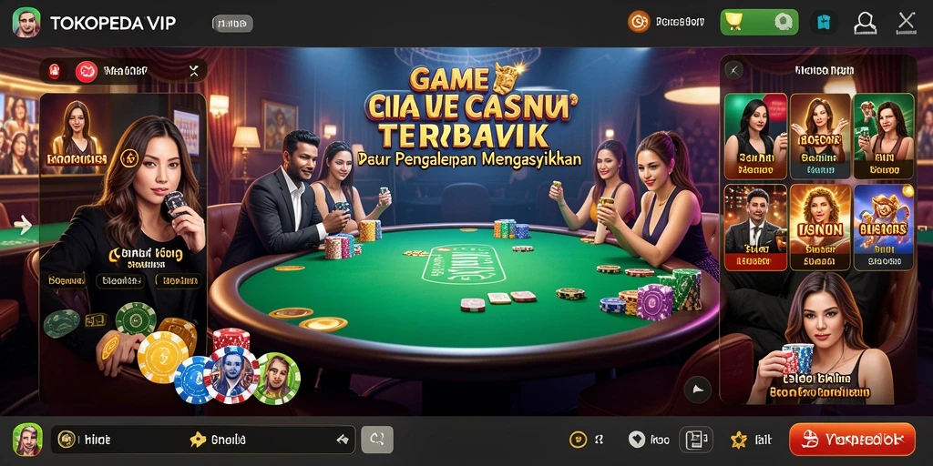 Gameplay Live Casino yang menarik dan interaktif di TOKOPEDIAVIP.
